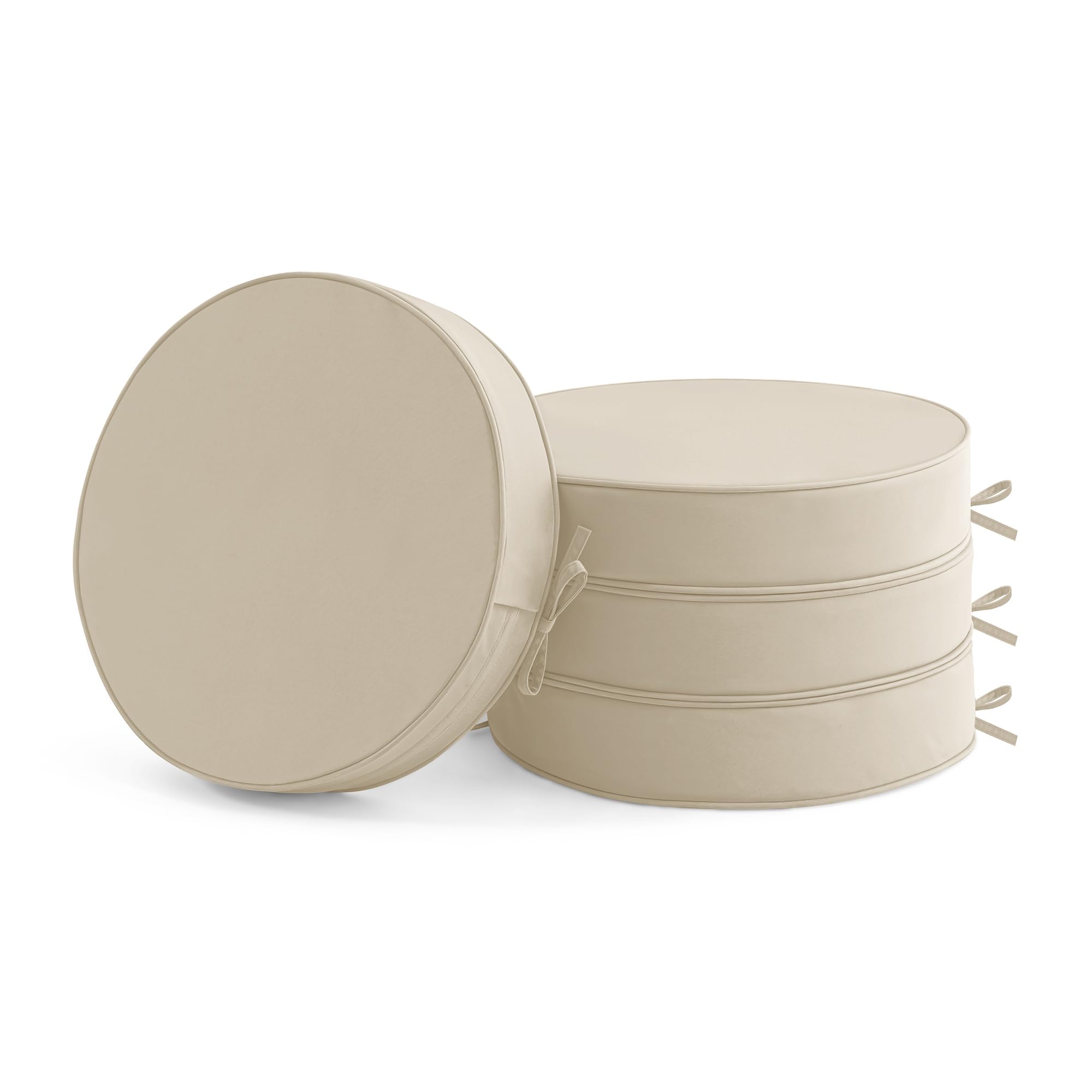 Outdoor Chair Cushions Set of 4: Waterproof & Fade Resistant Patio Furniture Cushions - 17 x 16 x 2 Inch Non Slip Round Corner Seat Cushion Pads with Removable Cover for Garden Yard Lawn, Navy Blue