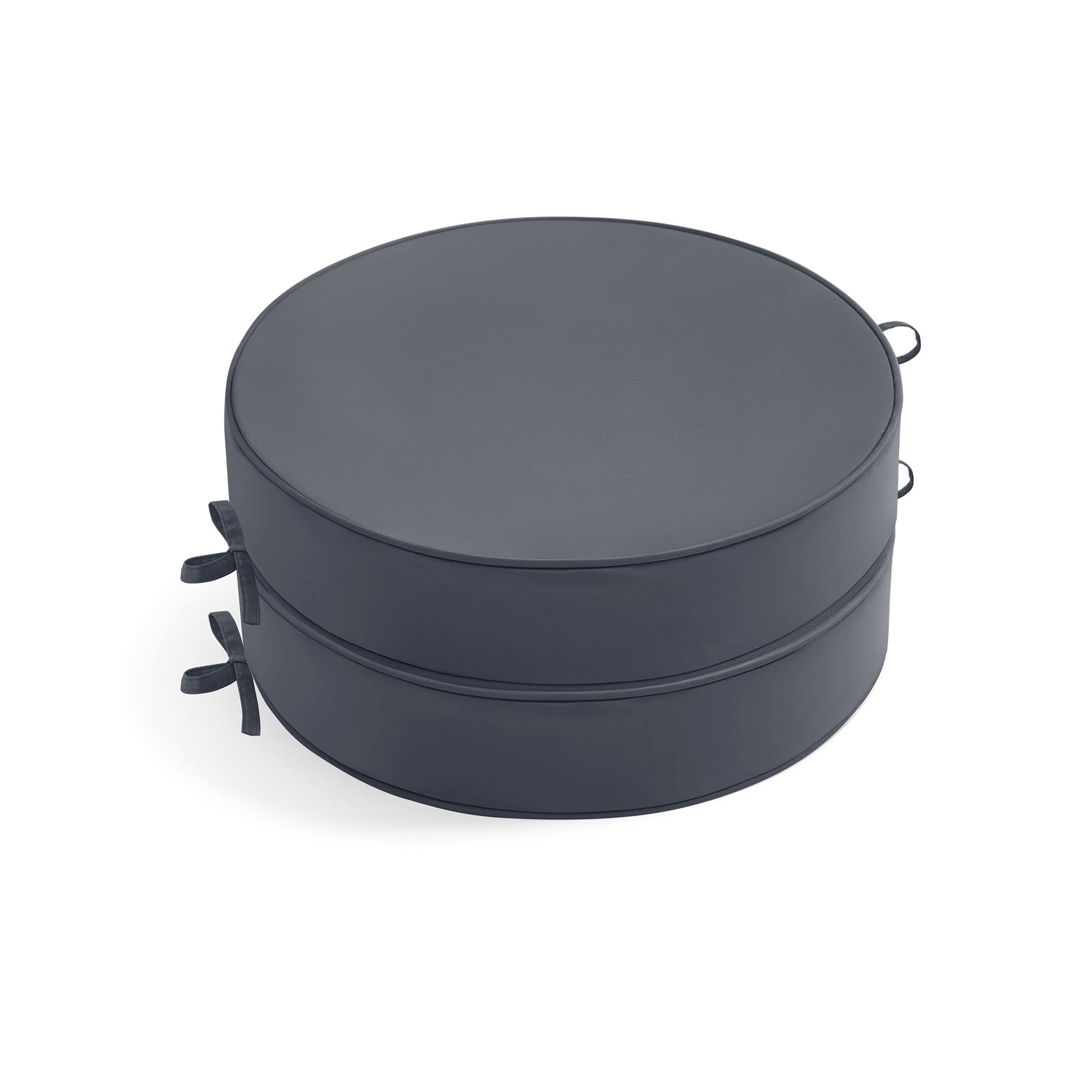 Outdoor Chair Cushions Set of 4: Waterproof & Fade Resistant Patio Furniture Cushions - 17 x 16 x 2 Inch Non Slip Round Corner Seat Cushion Pads with Removable Cover for Garden Yard Lawn, Navy Blue