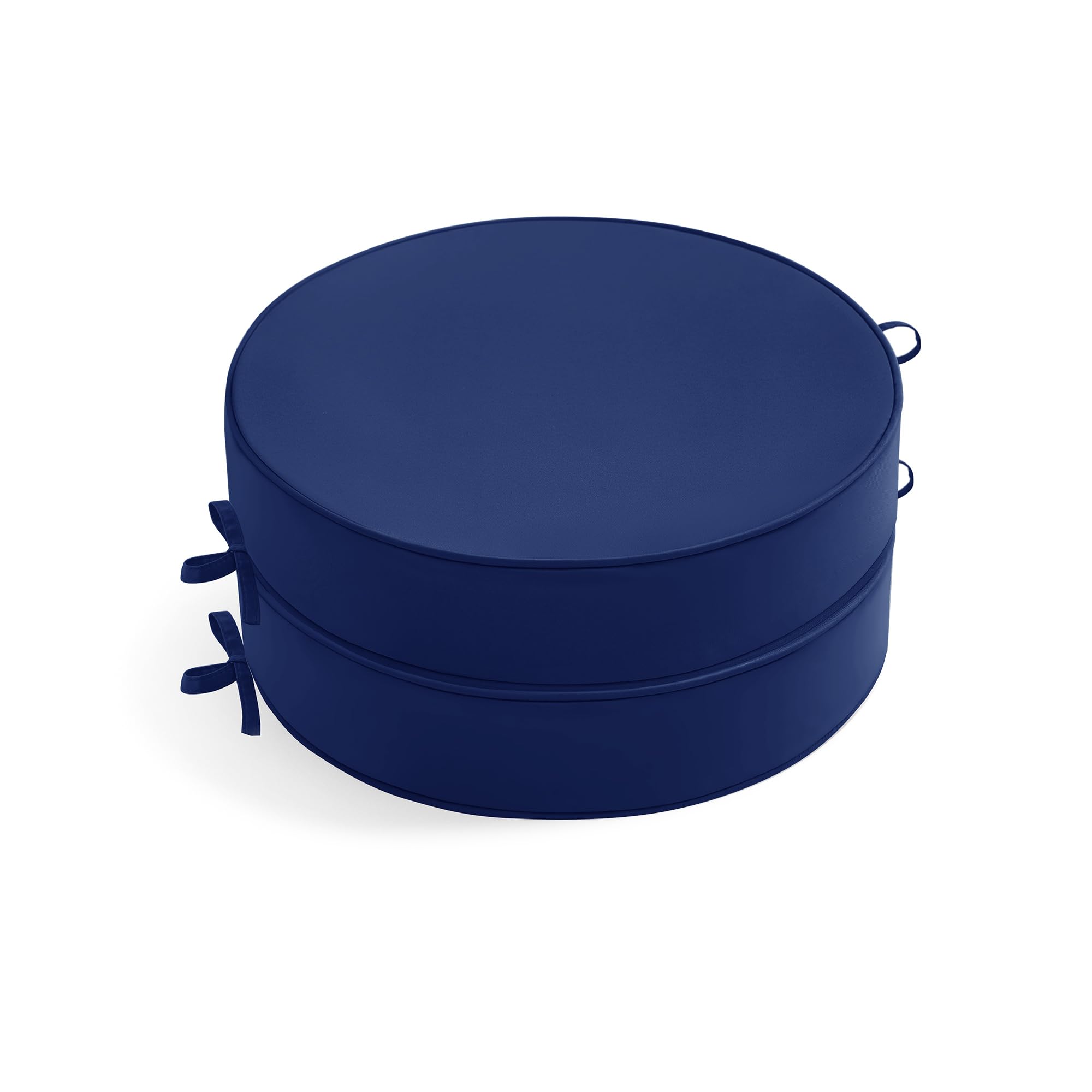 Outdoor Chair Cushions Set of 4: Waterproof & Fade Resistant Patio Furniture Cushions - 17 x 16 x 2 Inch Non Slip Round Corner Seat Cushion Pads with Removable Cover for Garden Yard Lawn, Navy Blue