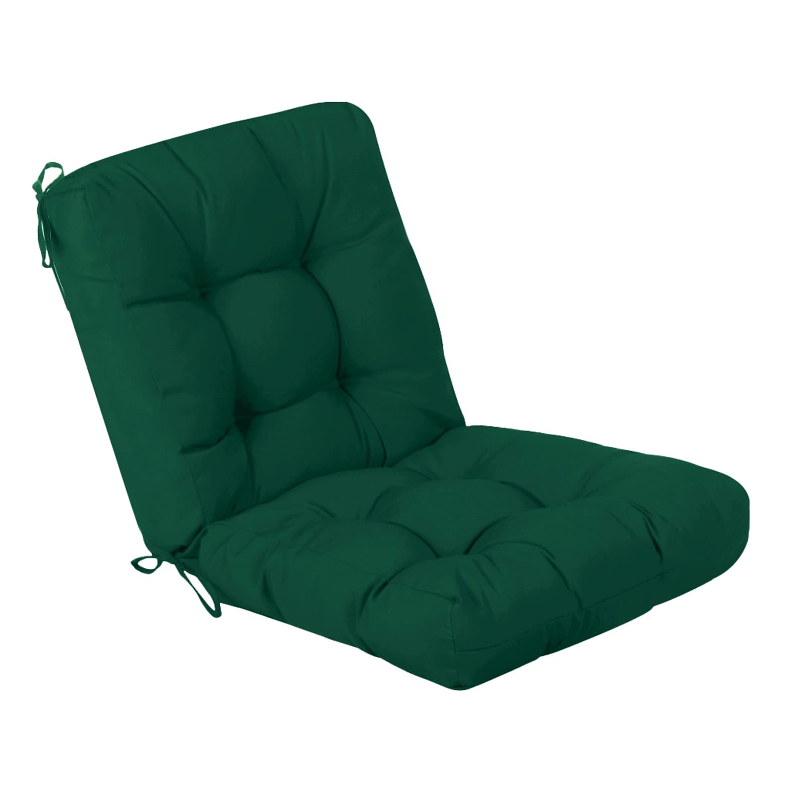 QILLOWAY Outdoor Chair Cushion for Patio Furniture, Waterproof Patio Cushions Set of 4 with Ties, Fade Resistant Replacement Pads for Outdoor Rocking Chairs,Tan,Grey