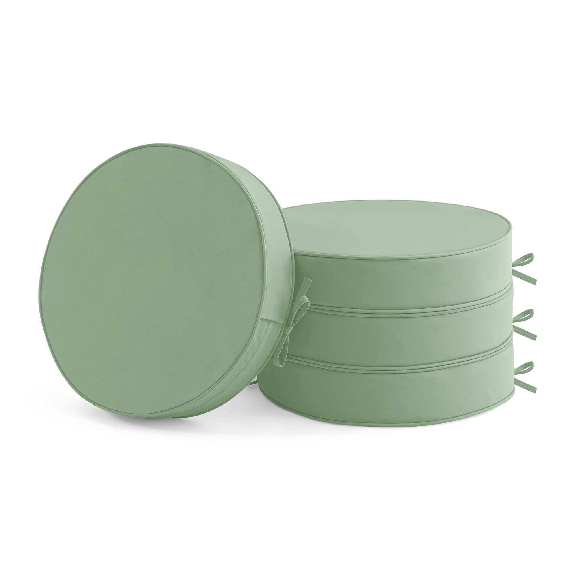 Outdoor Chair Cushions Set of 4: Waterproof & Fade Resistant Patio Furniture Cushions - 17 x 16 x 2 Inch Non Slip Round Corner Seat Cushion Pads with Removable Cover for Garden Yard Lawn, Navy Blue