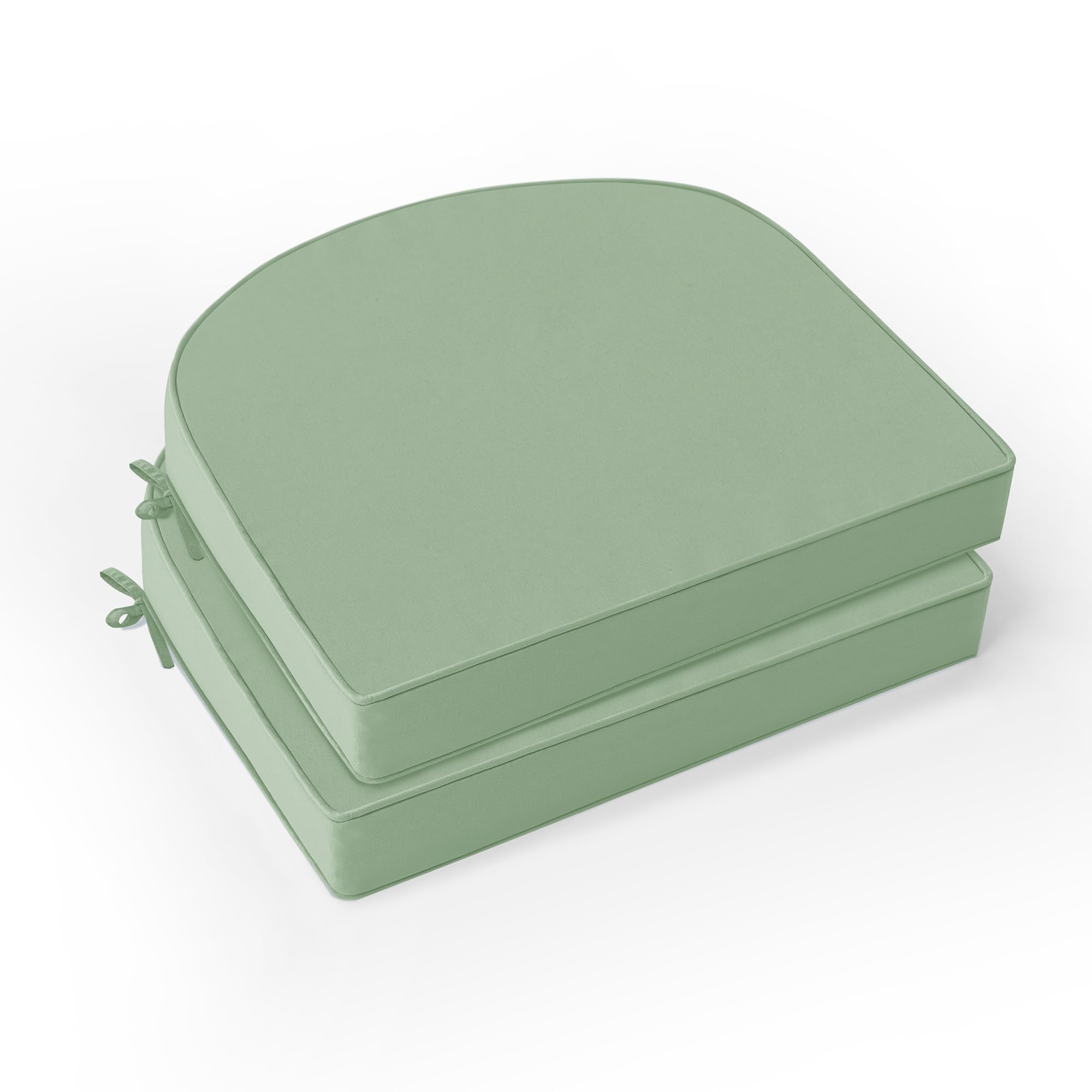 Outdoor Chair Cushions Set of 4: Waterproof & Fade Resistant Patio Furniture Cushions - 17 x 16 x 2 Inch Non Slip Round Corner Seat Cushion Pads with Removable Cover for Garden Yard Lawn, Navy Blue