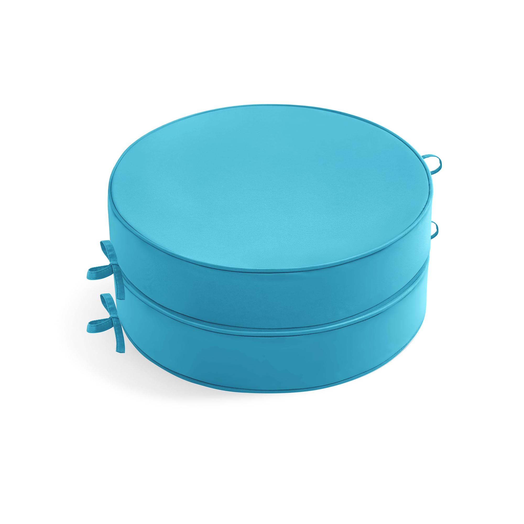 Outdoor Chair Cushions Set of 4: Waterproof & Fade Resistant Patio Furniture Cushions - 17 x 16 x 2 Inch Non Slip Round Corner Seat Cushion Pads with Removable Cover for Garden Yard Lawn, Navy Blue