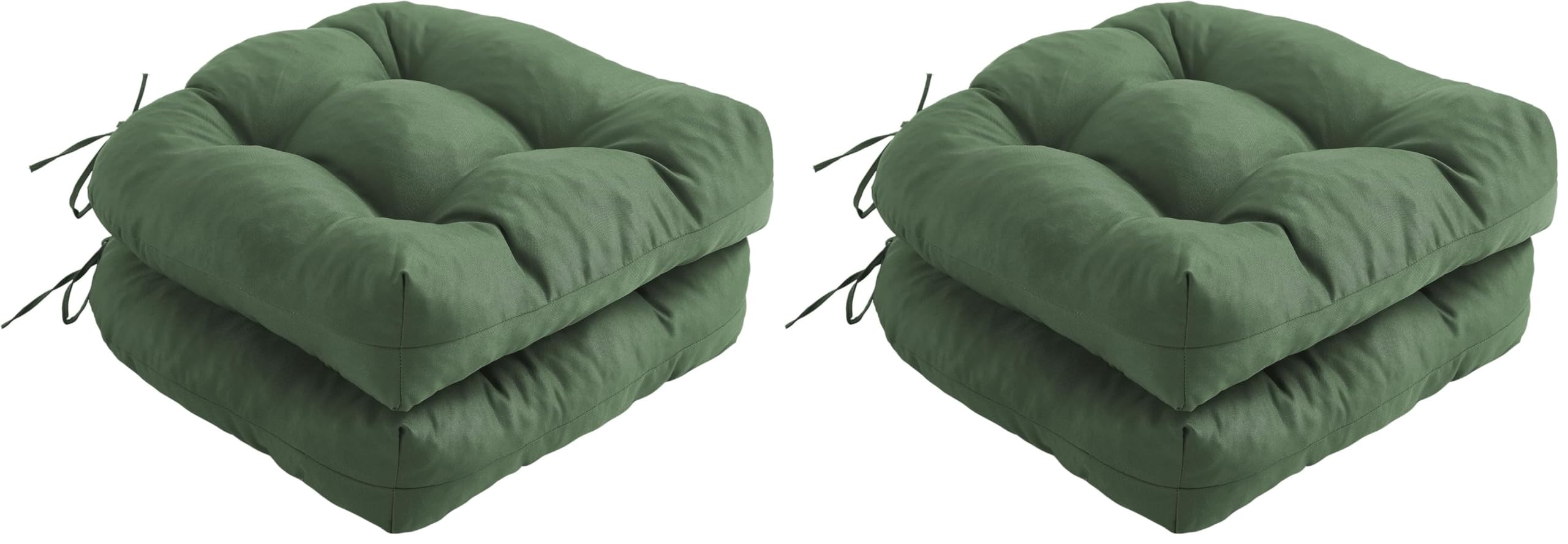 IPYNBAP Outdoor Chair Cushions Set of 2, Patio Chair Cushions with Ties,19x19+5” Tufted Outdoor Seat Cushions, Waterproof Patio Furniture Cushions, Outdoor Dining Chair Pads, Dark Grey