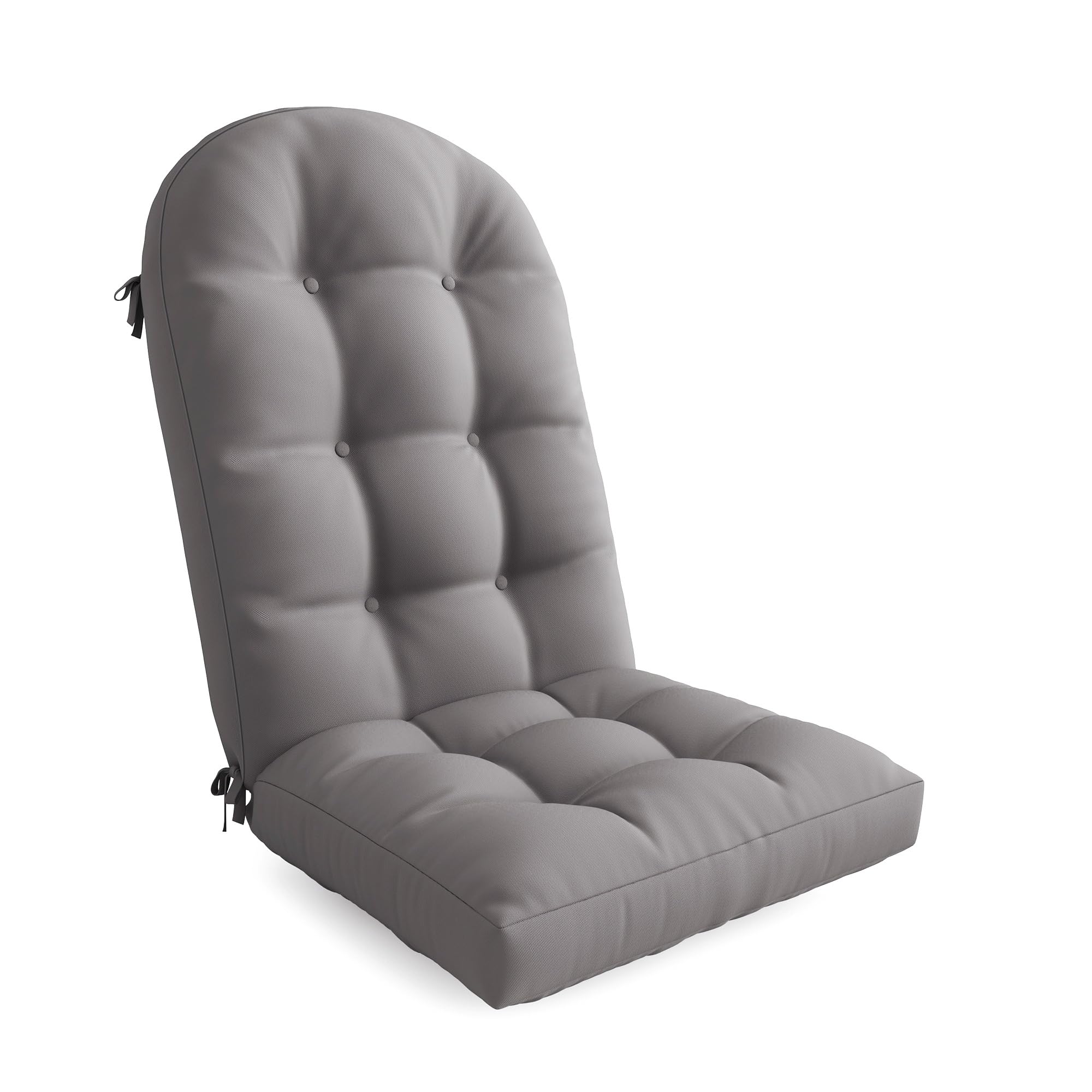 UDPATIO Adirondack Chair Cushion with Ties - Fade-Resistant Waterproof Outdoor Recliner High Back Seat Pads for Rocking Chairs, Patio, Deck, Porch, Lawn (Upper & Lower Back Support),Light Beige,1 PC