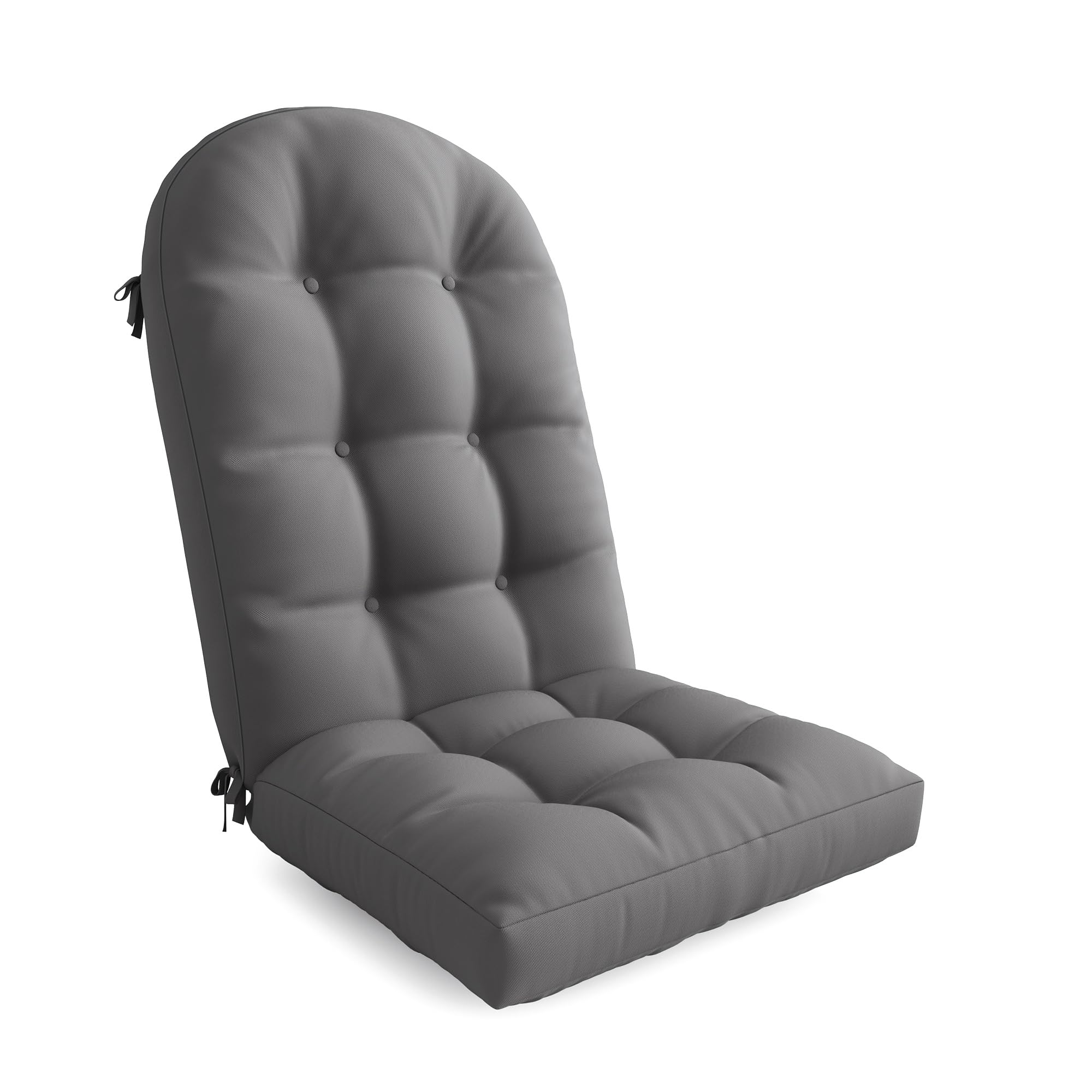 UDPATIO Adirondack Chair Cushion with Ties - Fade-Resistant Waterproof Outdoor Recliner High Back Seat Pads for Rocking Chairs, Patio, Deck, Porch, Lawn (Upper & Lower Back Support),Light Beige,1 PC