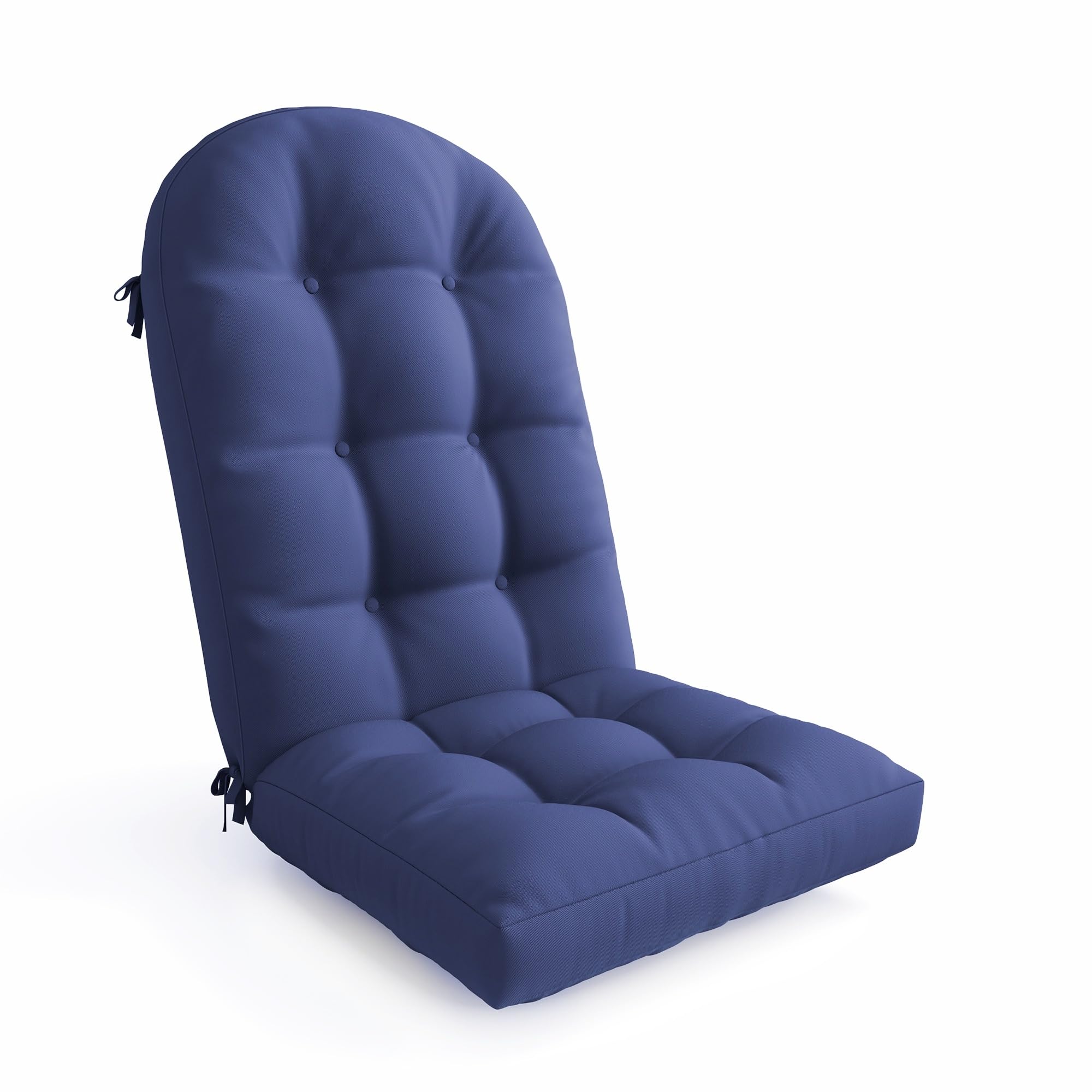 UDPATIO Adirondack Chair Cushion with Ties - Fade-Resistant Waterproof Outdoor Recliner High Back Seat Pads for Rocking Chairs, Patio, Deck, Porch, Lawn (Upper & Lower Back Support),Light Beige,1 PC