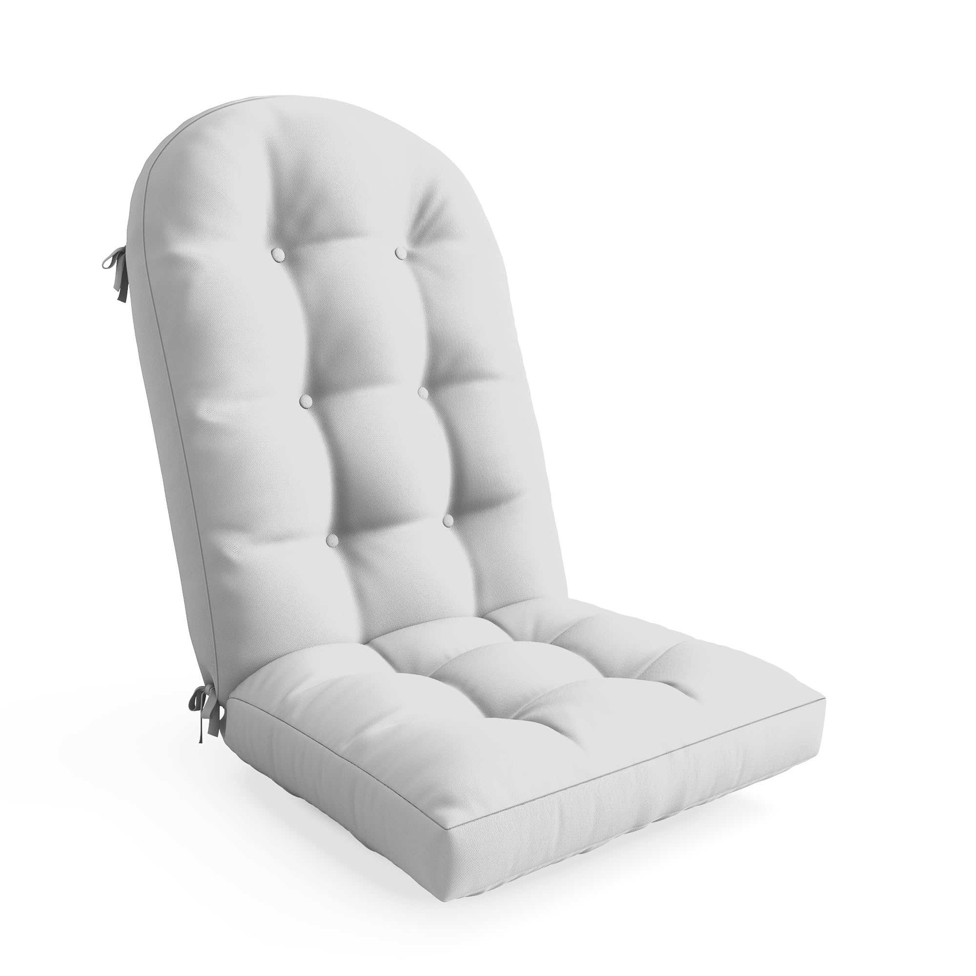 UDPATIO Adirondack Chair Cushion with Ties - Fade-Resistant Waterproof Outdoor Recliner High Back Seat Pads for Rocking Chairs, Patio, Deck, Porch, Lawn (Upper & Lower Back Support),Light Beige,1 PC