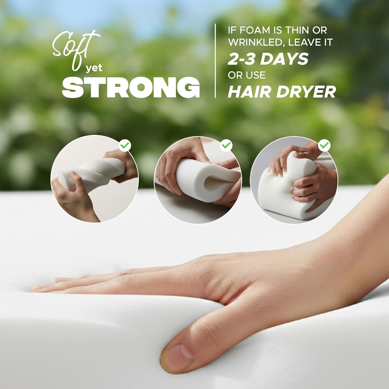 Outdoor Chair Cushions, Water-Resistant & Fade-Resistant, Patio Furniture Square Seat Replacement Chair Pads with Ties, Removable Cover, Non-Slip Bottom, Set of 4, 19 x 19 Inch, Natural