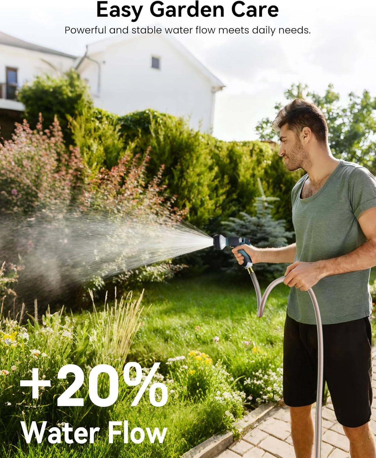 AYURA Retractable Garden Hose Reel 100 ft x 1/2 inch with Pro Metal Shaft, Heavy Duty Automatic Garden Hose Reels with Kink-Free Rewind and Lock at Any Length, Wall Mount Water Hose Reel for Outside